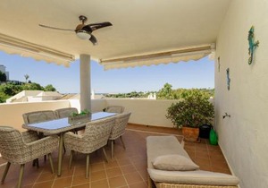 Holiday apartment with private terrace, just 10 minutes by car from Elviria Beach, Marbella