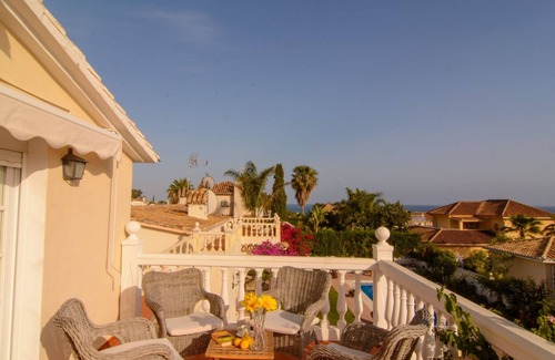 Marbella Villa | Las Chapas Playa villa heated pool, terraces, garden, pergola