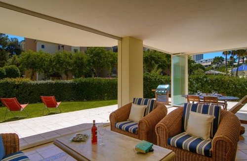 Nikki Beach Apartment | Beachfront 2-room apartment w/large terrace, WiFi, BBQ