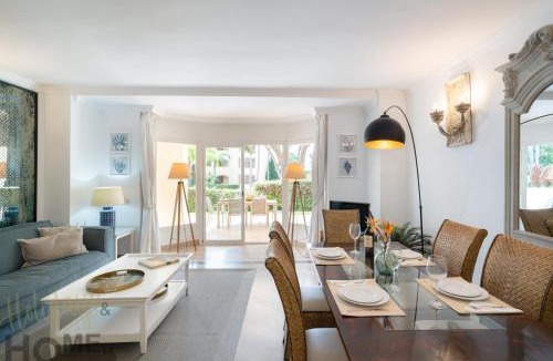Nikki Beach Apartment | Hacienda Playa Elviria 300 m playa,jardin , 2 hab ,MARBELLA