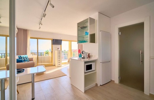 Nikki Beach Apartment | Sun all day double wide balcony with panoramic sea view