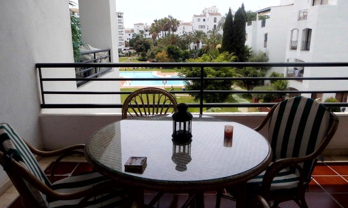 Puerto Banus Apartment | 2 bedrooms appartement at Marbella 500 m away from the beach with private pool furnished balcony and wifi